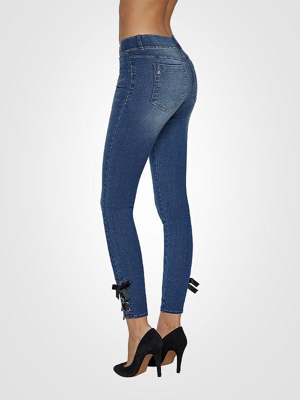 Ysabel Mora dibenu paceļošas džinsu bikses ar Swarovski kristāliņu "Vida Push-Up Blue Jeans"