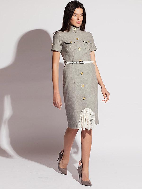 Chloe Perignon viskozes kleita ar siksniņu "Emile Grey"