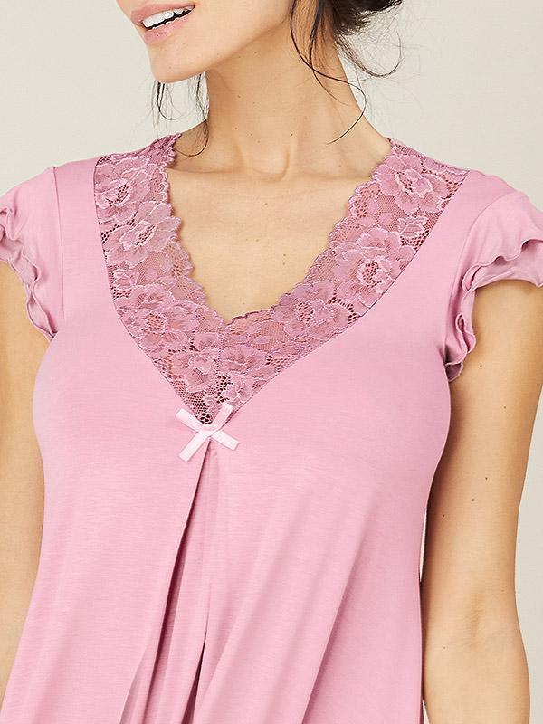 Lega вискозная ночная сорочка "Terra Dusty Pink"