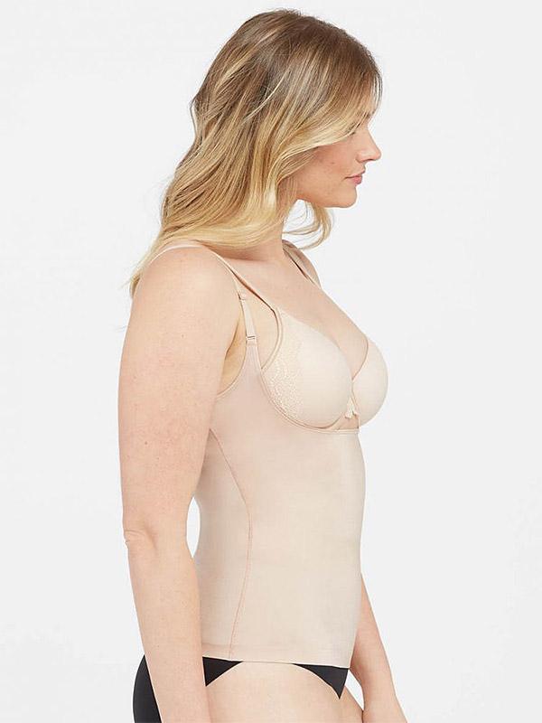 Spanx koriģējošs krekliņš ar atvērtām krūtīm "Suit Your Fancy Open-Bust Nude"