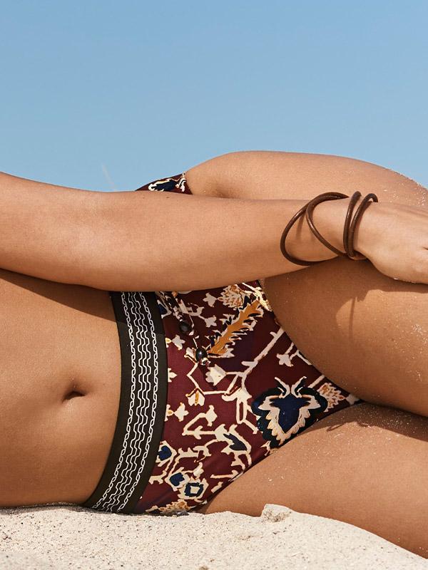 Lidea bikini peldkostīms ar stīpiņām "Africa Redwood - Multicolor"
