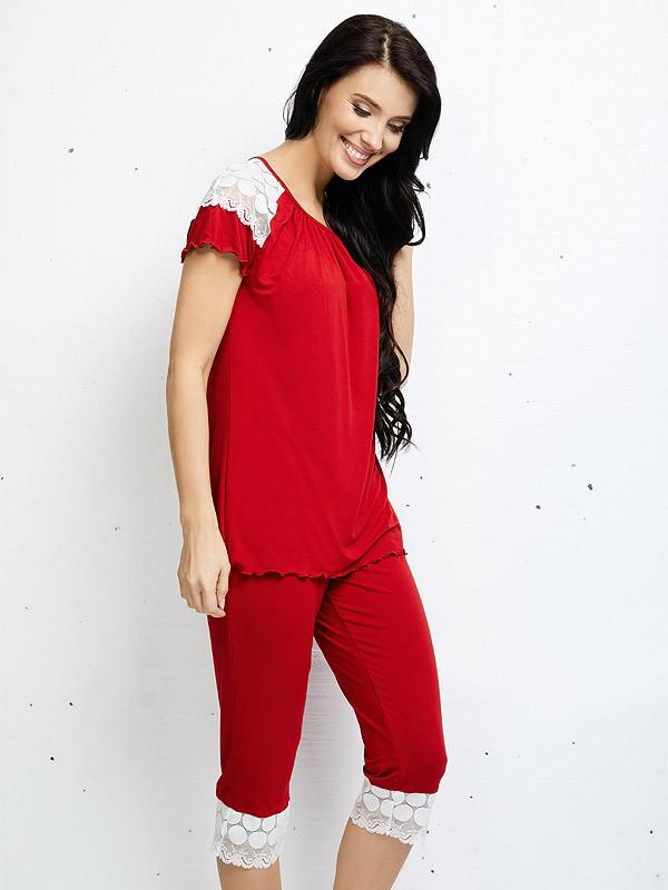 Lega viskozes pidžama "Vanesa Red"