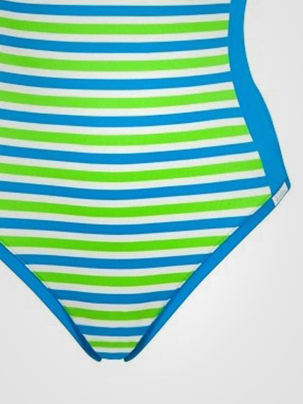 Lidea viendaļīgs peldkostīms "Barbados Turquoise - Green Stripes"
