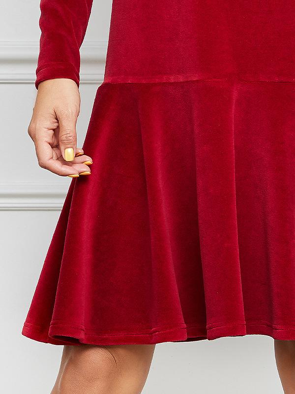 Lega kokvilnas kleita "Esmee Red Velour"