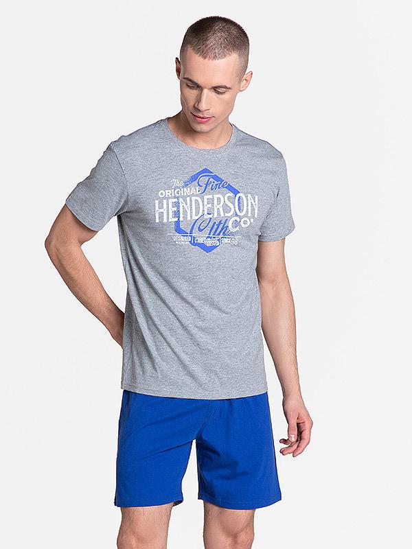 Henderson vīriešu kokvilnas pidžama "Lars Melange - Blue"