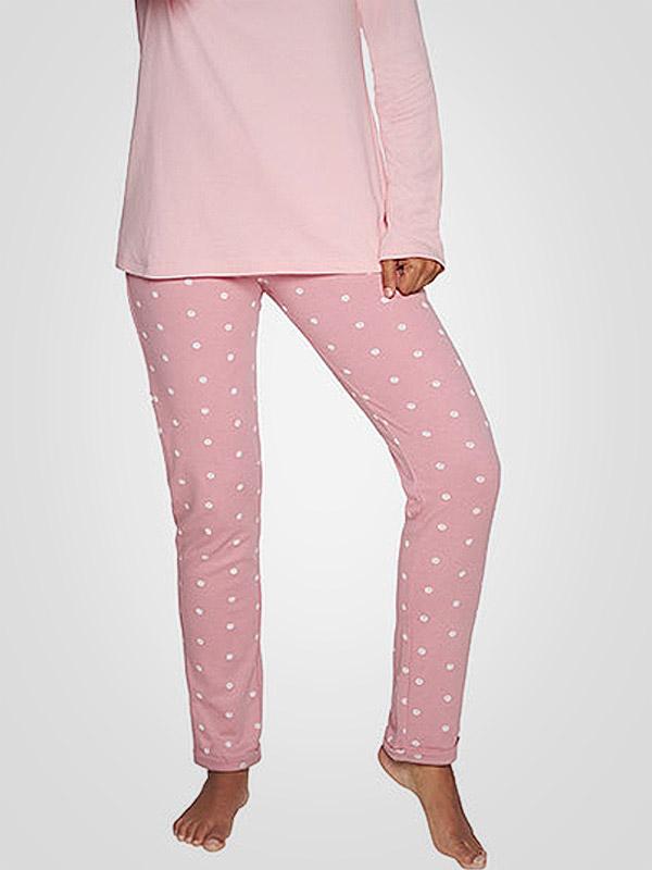 Muydemi gara silta pidžama "Carmela Pink - White Dots"