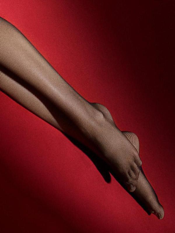 Marilyn atvērtas kājstarpes tīkliņa zeķbikses "Hot H08 Black"