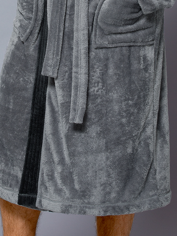 L&L vīriešu halāts ar kapuci "George Grey"