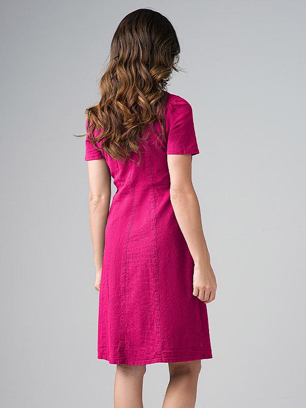 Lega elastīga lina kleita "Agnesa Raspberry"