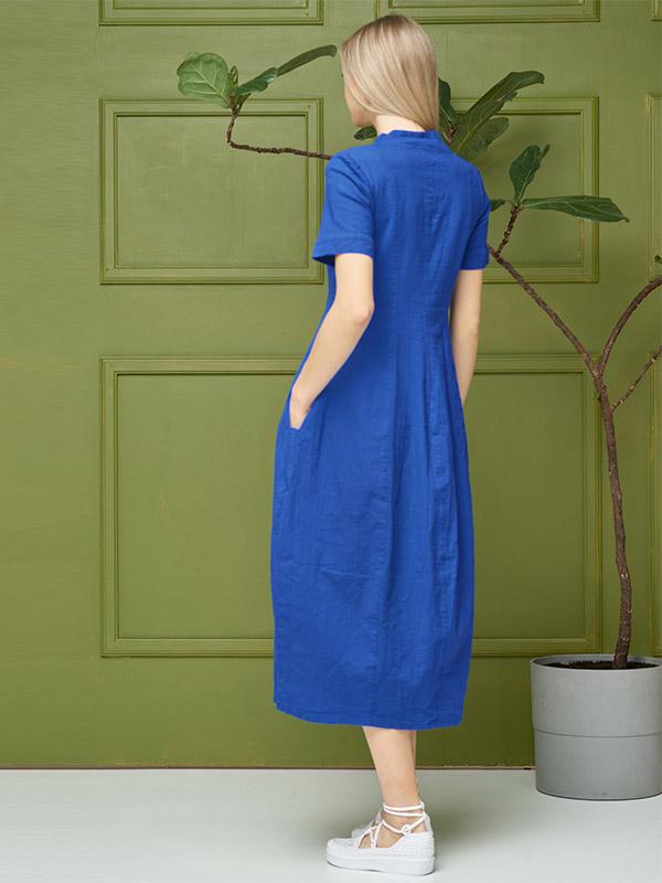 Lega elastīga lina kleita "Tiffany Blue"