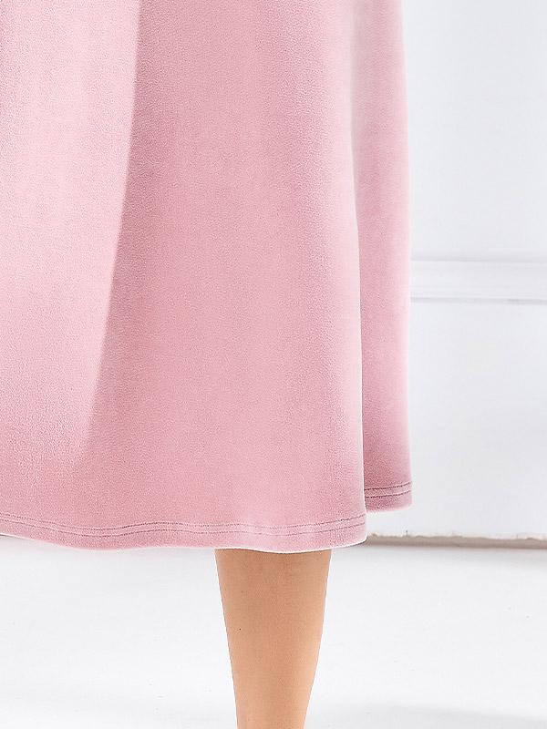 Lega kokvilnas brīvi krītoša kleita "Melisa Pink Velour"