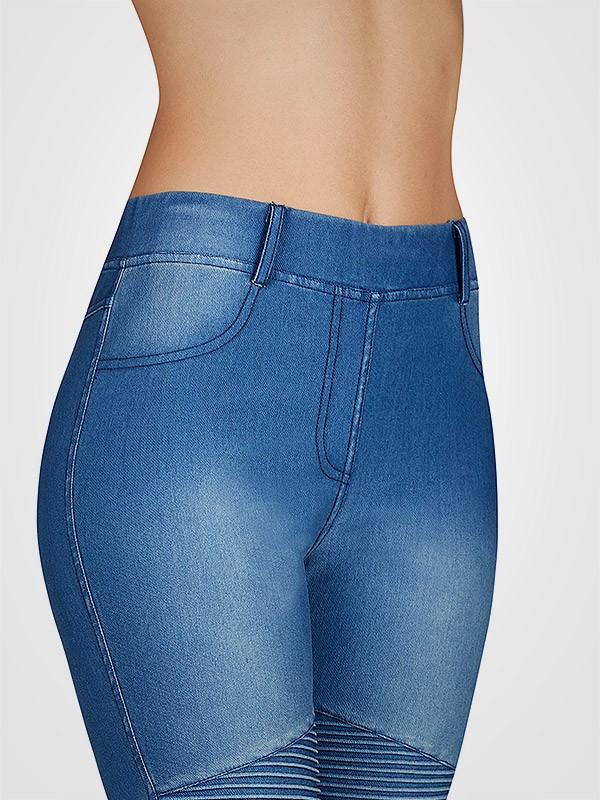 Ysabel Mora штаны приподнимающие ягодицы с кристаллом Swarovski "Odette Push-Up Blue Jeans"
