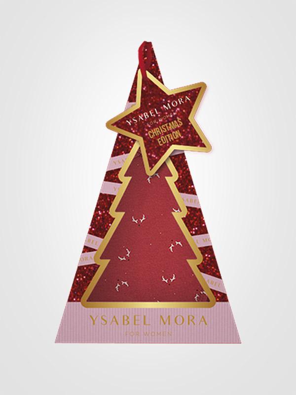 Ysabel Mora 3 kokvilnas mežģīņu stringu biksīšu komplekts "Christmas Red"
