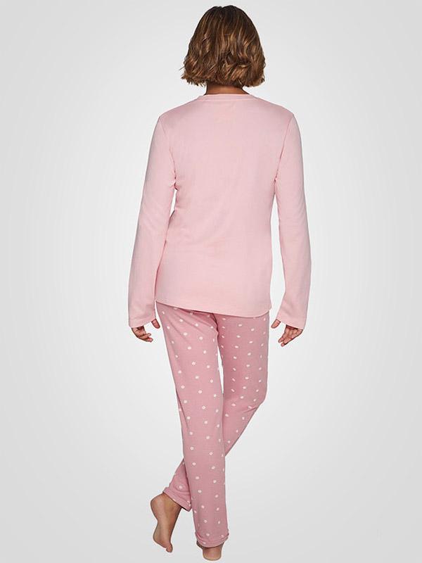 Muydemi gara silta pidžama "Carmela Pink - White Dots"