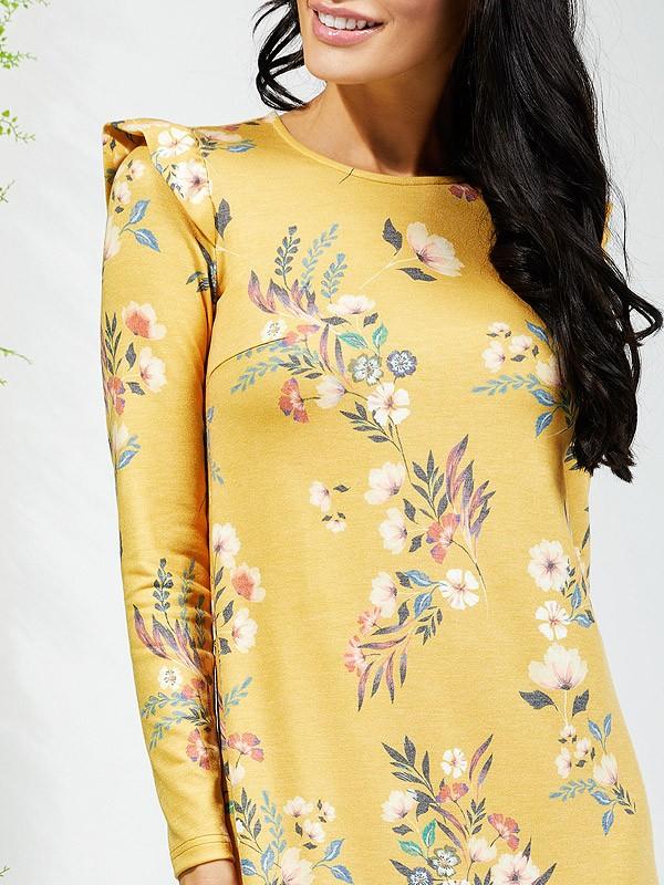 Lega kleita "Marigold Mustard Flower Print"