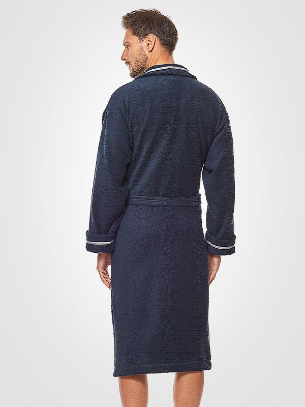 L&L vīriešu kokvilnas halāts "Ares Navy"