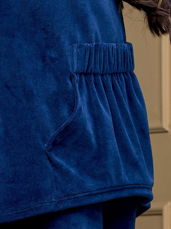 Lega kokvilnas brīvā laika džemperis "Minella Blue Velour"