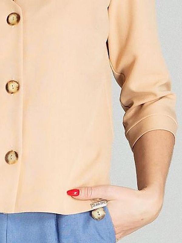 Figl короткая блузка на пуговицах "Minna Beige"