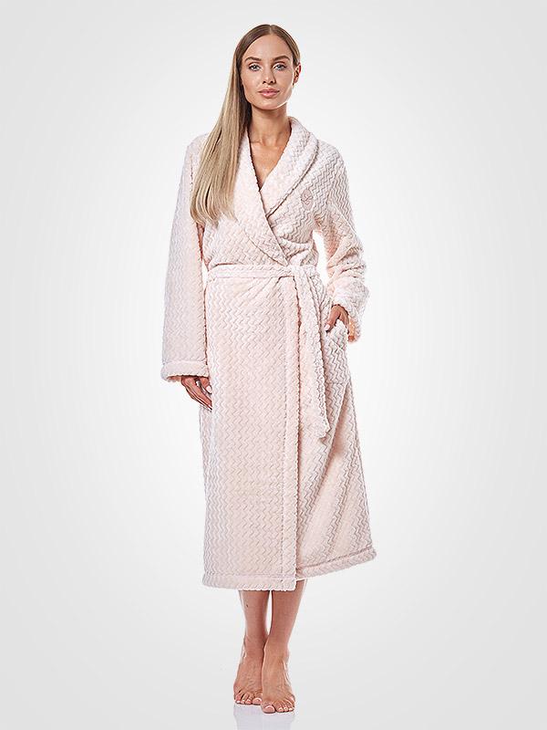L&L garš tekstūras halāts "Selene Light Pink"