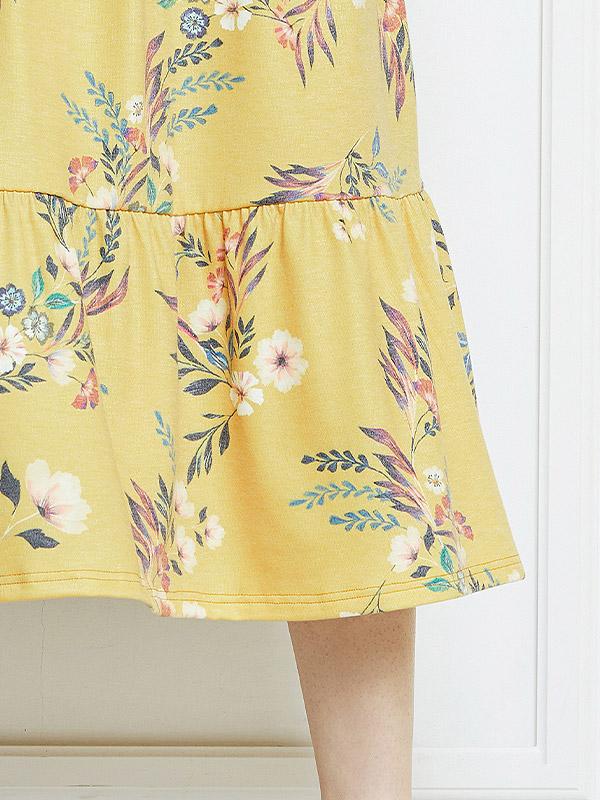 Lega kleita "Ellie Mustard Flower Print"