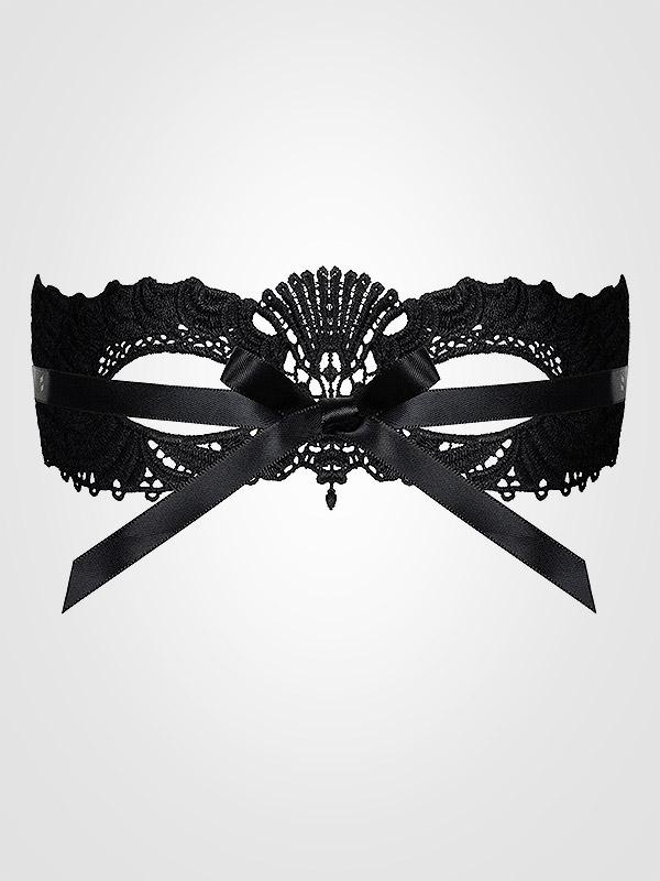 Obsessive mežģīņu maska "Mysterious Black"