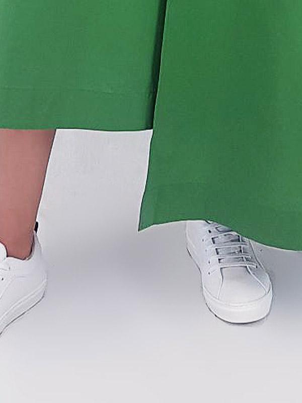 Il Vento E La Seta kokvilnas asimetriska maxi kleita "Pelto Green"