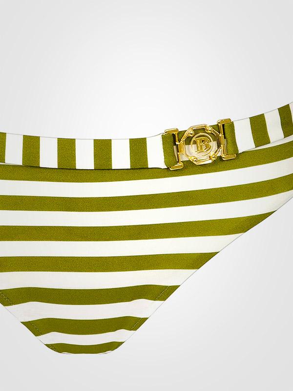 Maryan Mehlhorn peldkostīms "Riviera Olive - White Stripes"