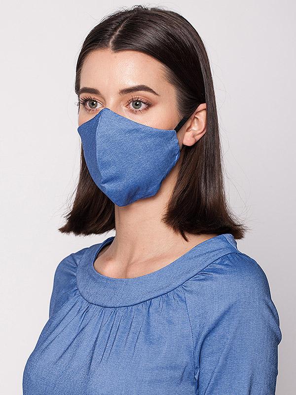 Lega многоразовые защитные маски для лица 3 шт. "Be Safe Jeans Blue"