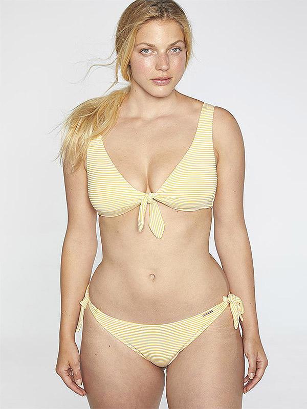 Ysabel Mora bikini peldkostīms "Kimo Yellow - White Stripes"