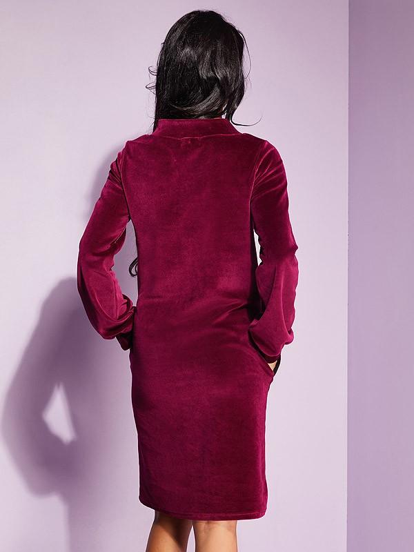 Lega kokvilnas kleita "Lovato Velvet Bordeaux"