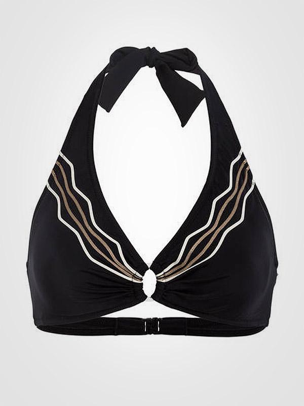 Lidea bikini peldkostīms ar formētām bļodiņām "Nouvelle Vague Black"