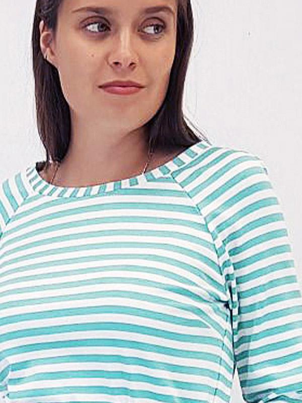 Il Vento E La Seta zvana formas kleita "Tiffany Mint - White Stripes"