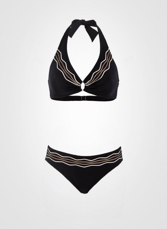 Lidea bikini peldkostīms ar formētām bļodiņām "Nouvelle Vague Black"