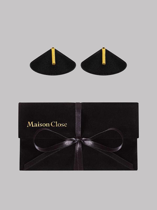 Maison Close krūšu galu uzlīmes "Les Fetiches Black - Gold"