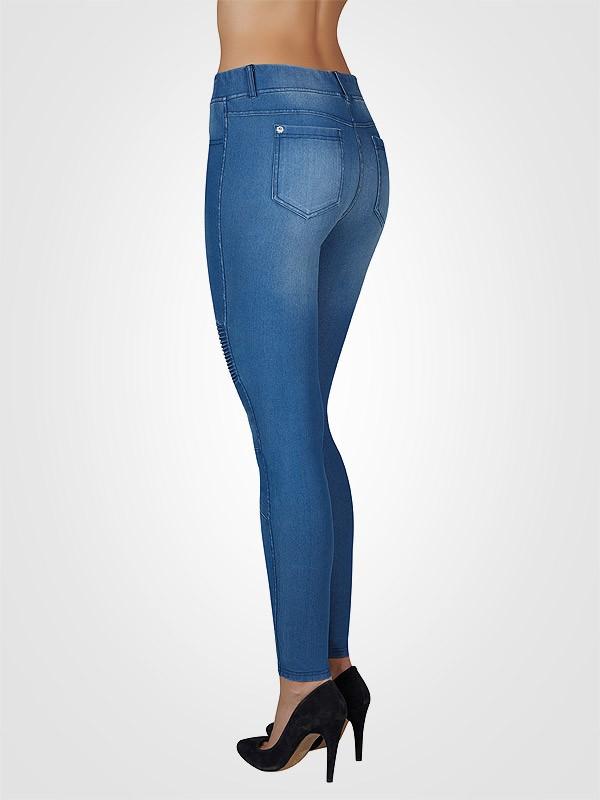 Ysabel Mora dibenu paceļošas bikses ar Swarovski kristālu "Odette Push-Up Blue Jeans"