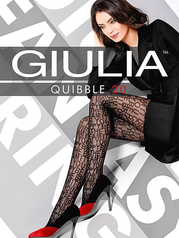 Giulia узорчатые колготки "Quibble N.1 20 Den Nero"