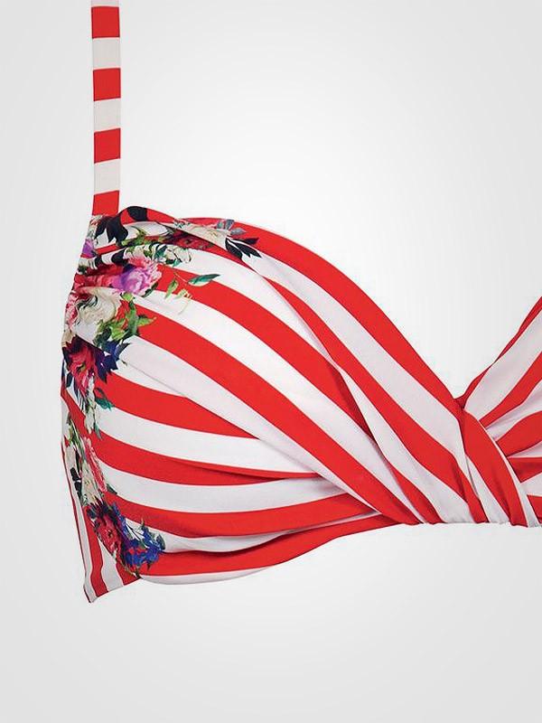 Maryan Mehlhorn peldkostīms "Riviera Red - White Stripes"