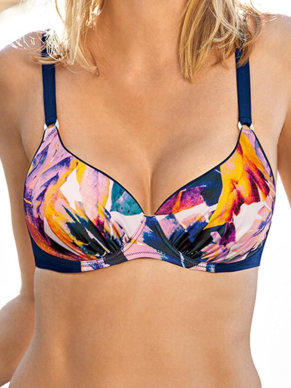 Charmline bikini peldkostīms ar stīpiņām "Tropical Escape Navy - Multicolor"