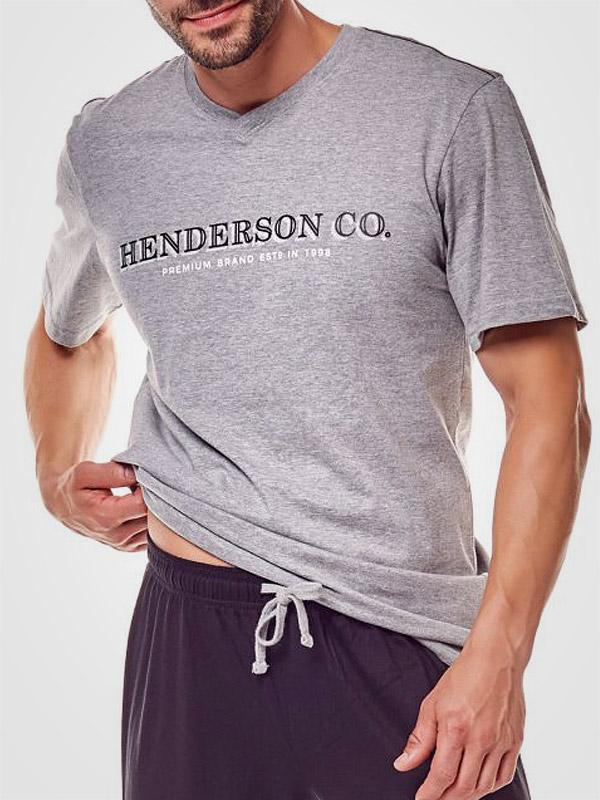 Henderson kokvilnas vīriešu pidžama "Joel Grey - Black"