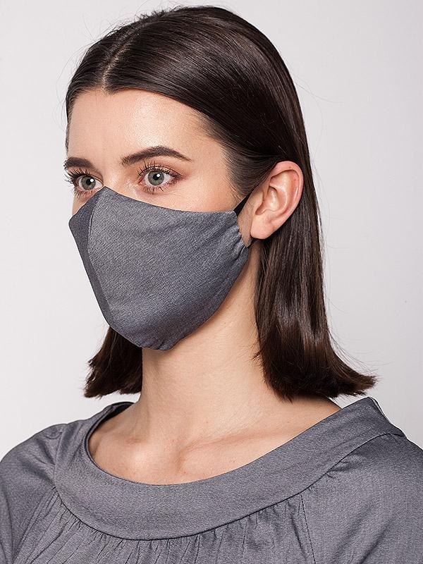 Lega многоразовые защитные маски для лица 3 шт. "Be Safe Jeans Grey"