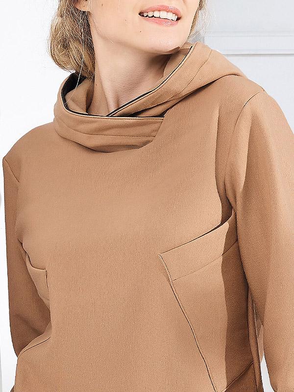 Lega kokvilnas džemperis ar kapuci "Odri Sand"