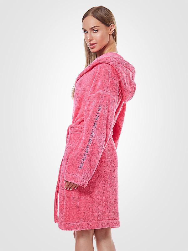 L&L īss halāts ar kapuci "Cybele Pink"