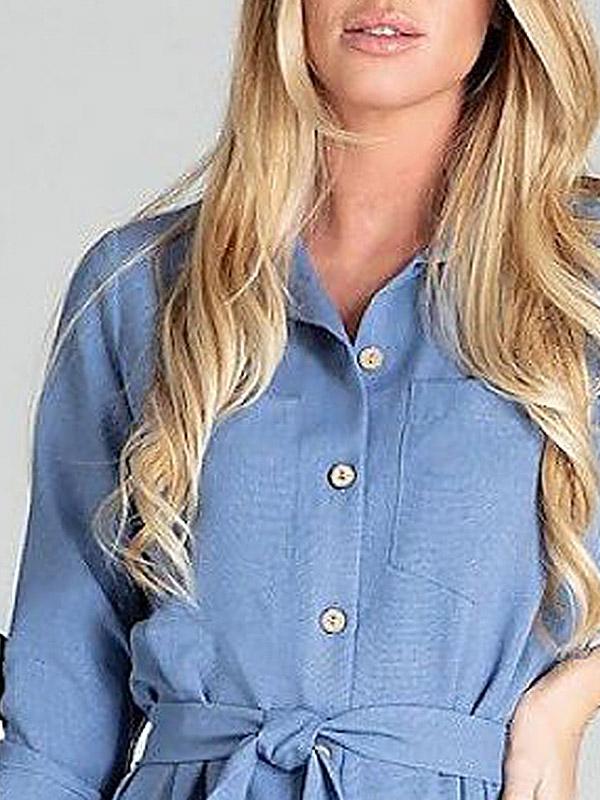 Figl kleita -krekls ar jostu "Oliwia Blue"
