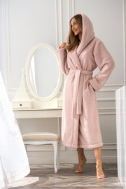 L&L длинный теплый халат "Heaven Long Pink"