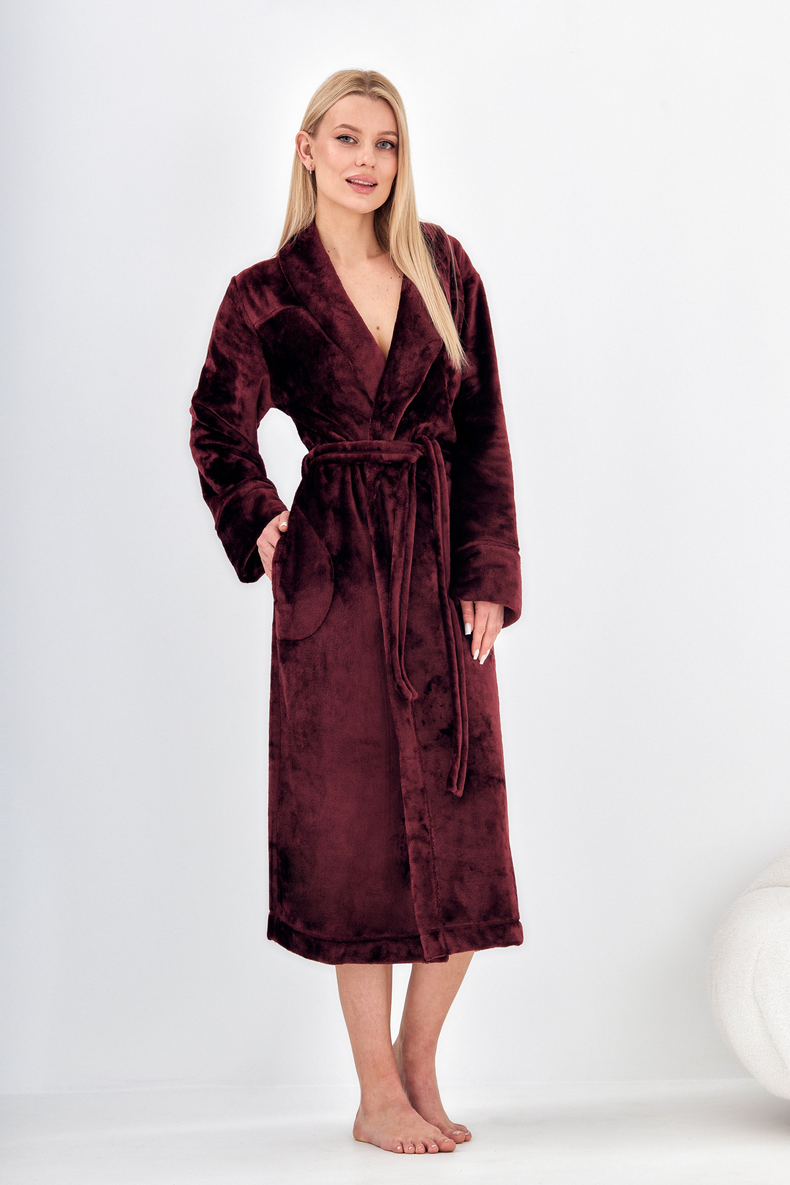 L&L garš halāts "Sky Bordeaux"