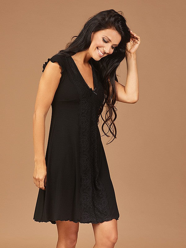 Lega Viscose Nightdress Julieta Black