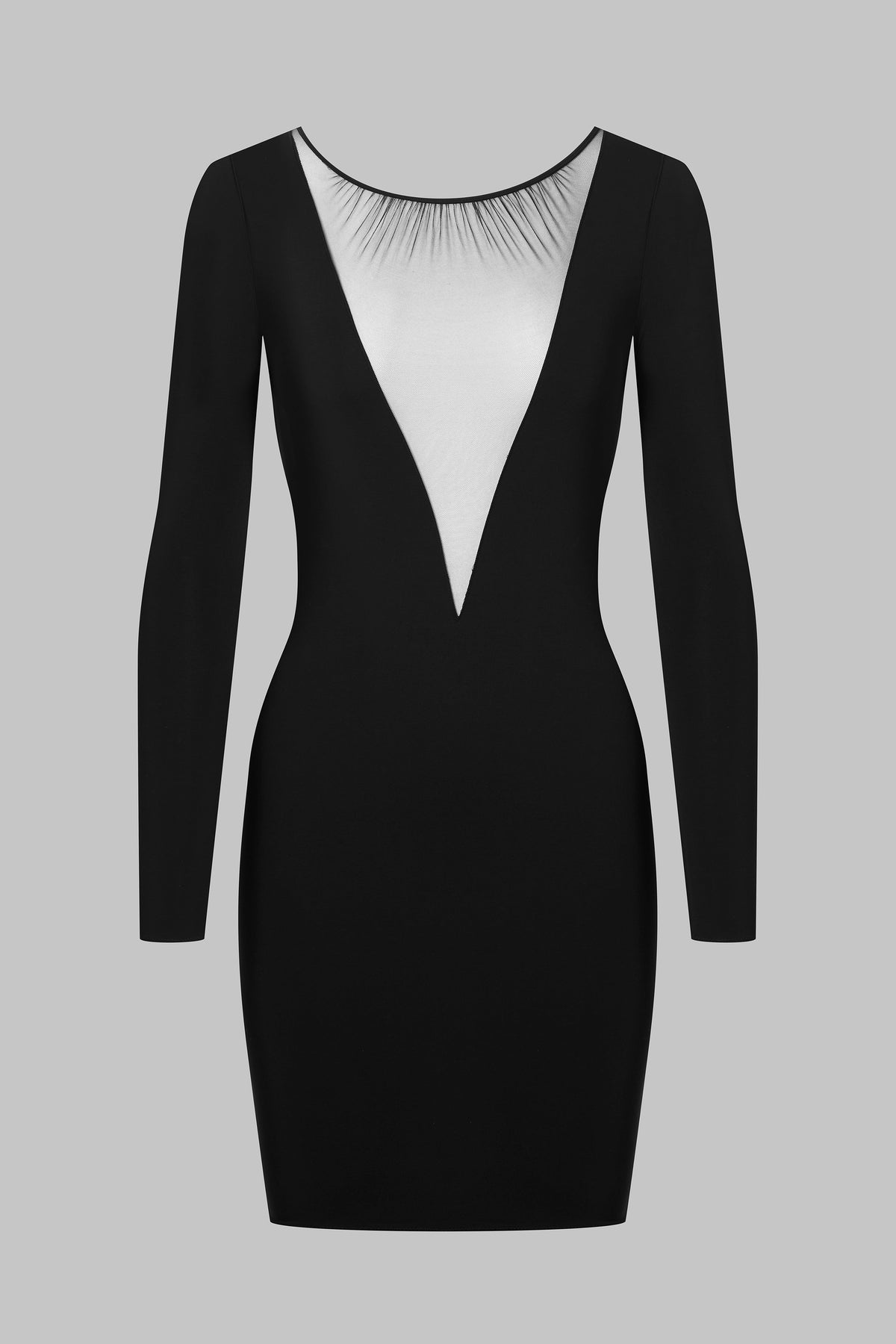 Maison Close mini kleita ar tilla ielaidumiem "Nuit Fauve 2 Black"