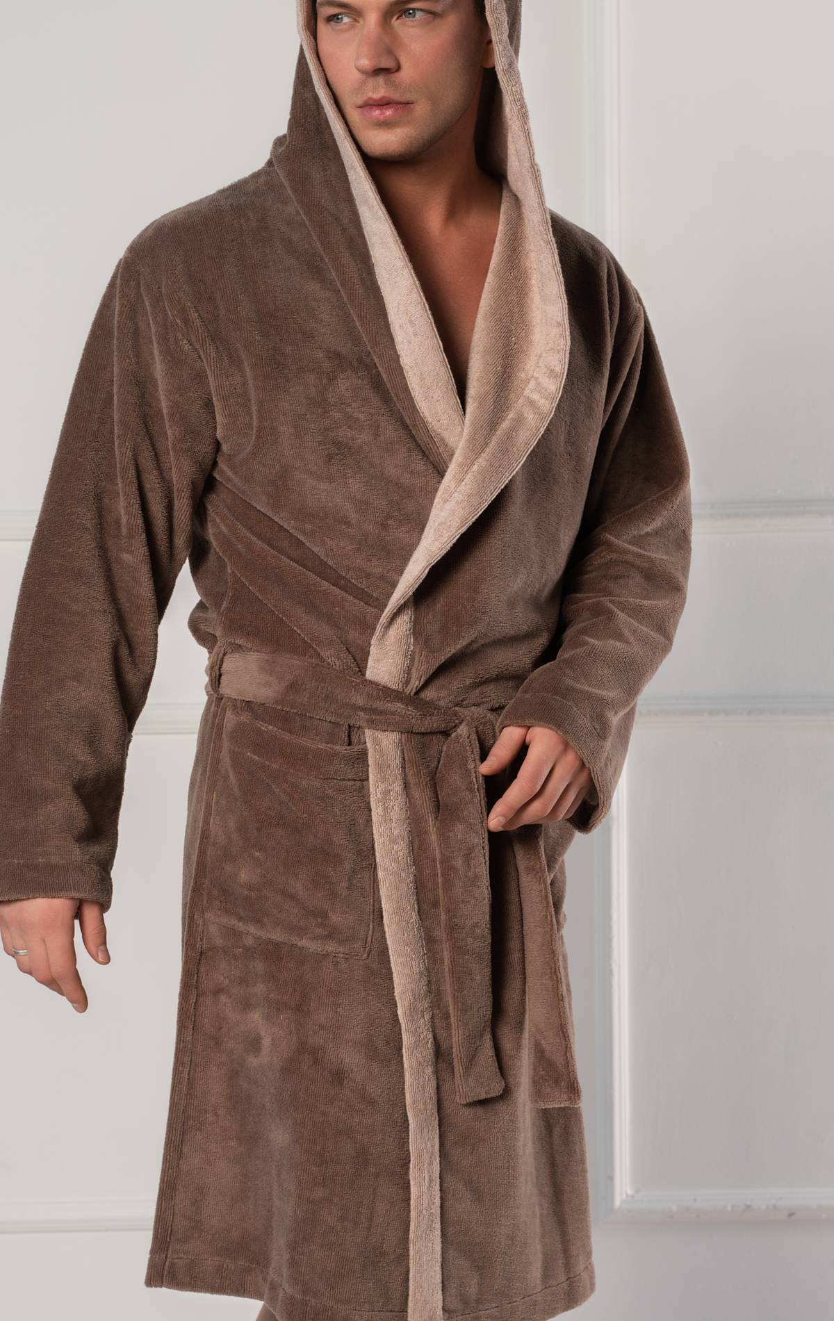 bambuko pluošto vyriškas chalatas