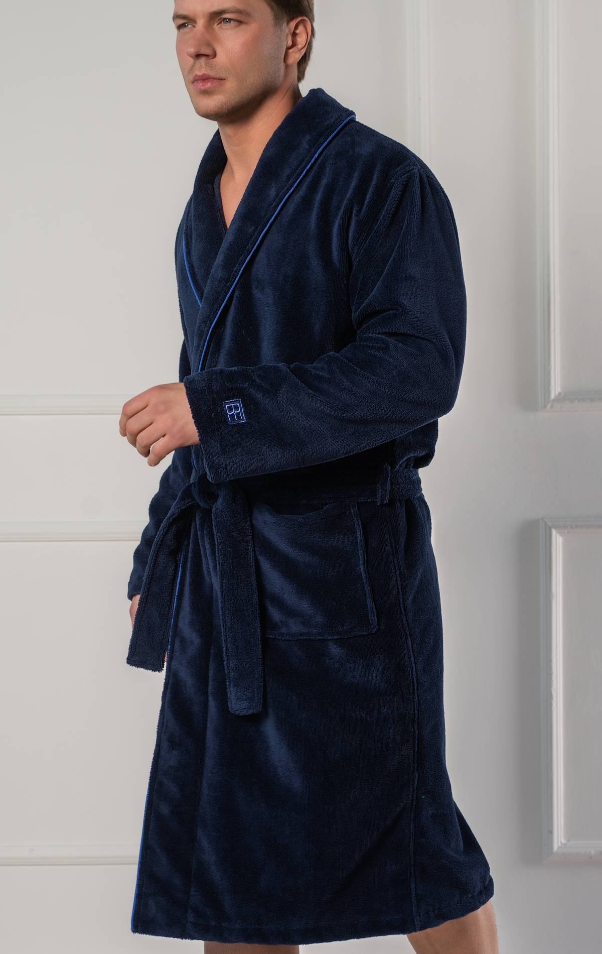 cotton lined robe men