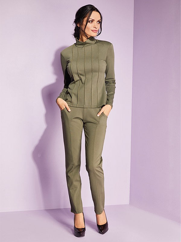 Lega Slim Trousers Lily Khaki